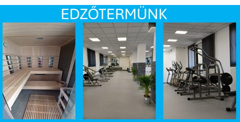 Edzőterem és szauna