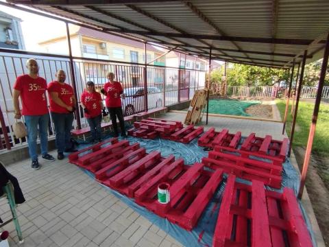 K& V munkatársak Fecske úti óvoda festés 2024